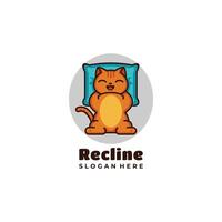 chat mascotte logo conception illustration vecteur