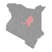 isiolo comté carte, administratif division de Kenya. illustration. vecteur