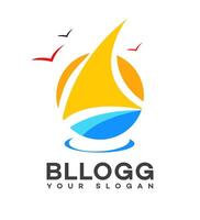 Voyage Blog logo marque identité vecteur