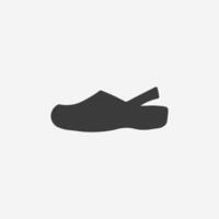 chaussure sandale icône isolé. plage chaussons symbole signe vecteur