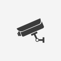 Sécurité caméra icône. surveillance, secrétaire, sécurité, garde, contrôle, système icône symbole signe vecteur