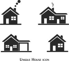 Accueil icône, incroyable maison, maison, maison icône, unique maison icône vecteur