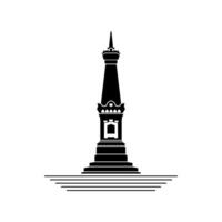 tugu jogja silhouette illustration vecteur