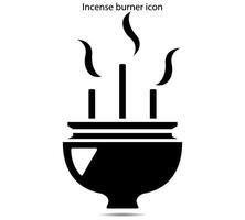 encens brûleur icône, illustrateur sur Contexte vecteur