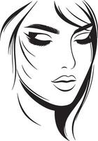 femmes beauté visage silhouette illustration vecteur