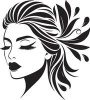 femmes beauté visage silhouette illustration vecteur