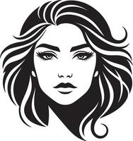 femmes beauté visage silhouette illustration vecteur