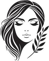 femmes beauté visage silhouette illustration vecteur