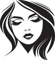 femmes beauté visage silhouette illustration vecteur