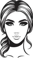 femmes beauté visage silhouette illustration vecteur