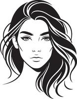 femmes beauté visage silhouette illustration vecteur