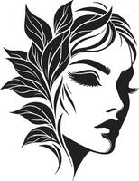 femmes beauté visage silhouette illustration vecteur