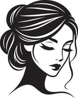 femmes beauté visage silhouette illustration vecteur