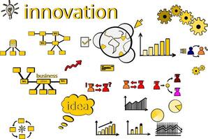 innovation Icônes ensemble, mince ligne conception vecteur