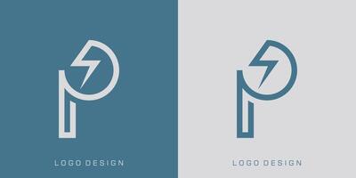 lettre p logo conception Puissance logo modèle vecteur