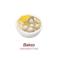 indonésien nourriture Bakso illustration vecteur