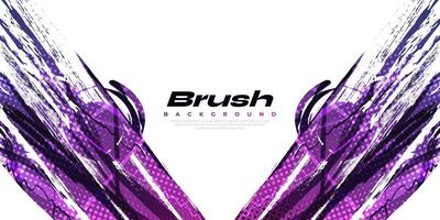 violet pente brosse texture Contexte avec demi-teinte effet. vibrant sport Contexte avec grunge style vecteur