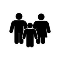 famille icône avec Parents et enfant vecteur