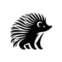 hérisson silhouette icône logo vecteur