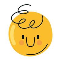 emoji jaune heureux vecteur