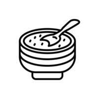 soupe ligne icône conception vecteur