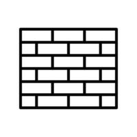 brique mur ligne icône conception vecteur