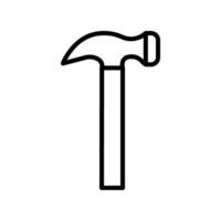 conception d'icône de ligne de marteau vecteur