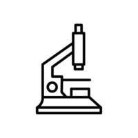 conception d'icône de ligne de microscope vecteur