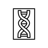 ADN ligne icône conception vecteur