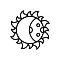 éclipse ligne icône conception vecteur