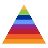 coloré infographie pyramide hiérarchie vecteur