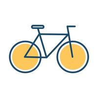 vélo avec une couleur jaune vecteur