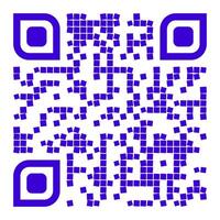 qr code icône. illustration. bleu Couleur vecteur