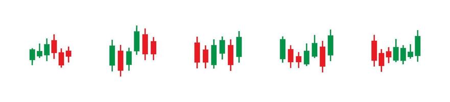 chandelier graphique signaux et indicateurs pour commerce. Stock marché chandelier ensemble. devise commerce. chandelier motifs vecteur