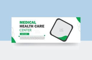 médical soins de santé centre couverture bannière conception arrière-plans modèle vecteur