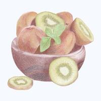 mignonne aquarelle fruit clipart - Télécharger délicieux été nourriture vecteur