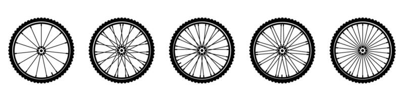 vélo roues icône ensemble de base Facile conception vecteur