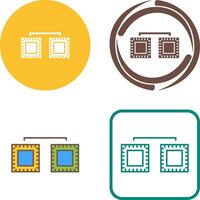 unique processeurs connecté icône conception vecteur