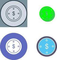 conception d'icône de pièce de monnaie dollar vecteur