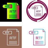 rtf icône conception vecteur