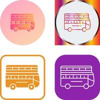 conception d'icône de bus double vecteur