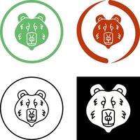 conception d'icône d'ours polaire vecteur