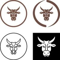 conception d'icône de vache vecteur