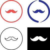 conception d'icône de moustache vecteur
