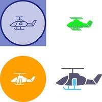 conception d'icône d'hélicoptère militaire vecteur