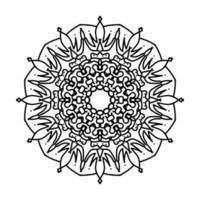 motif circulaire en forme de mandala pour le henné vecteur