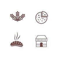 gâteaux et boulangerie icône logo design nourriture vecteur pain vecteur et symbole et icône nourriture