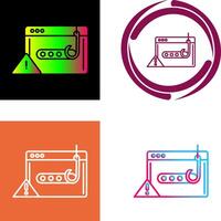 Hameçonnage mot de passe icône conception vecteur