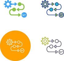 conception d'icône de processus vecteur