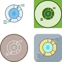 conception d'icône graphique à secteurs vecteur